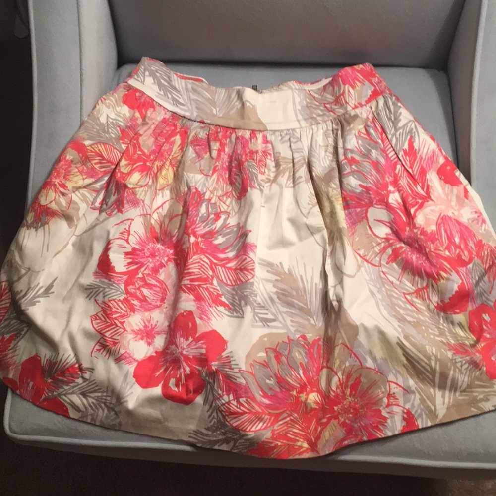 Aqua coral floral Skirt